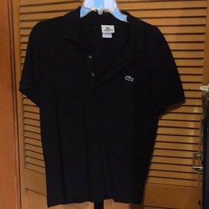 Black Lacoste slim fit polo used size small